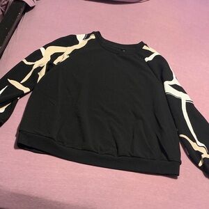 Stylish Black and Cream Women's Blouse